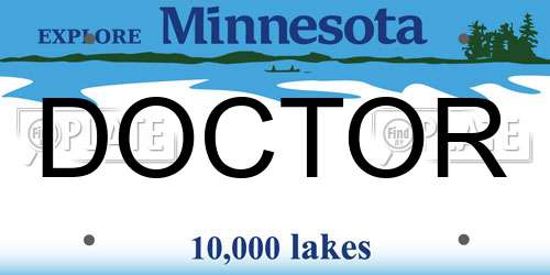 DOCTOR Minnesota License Plate