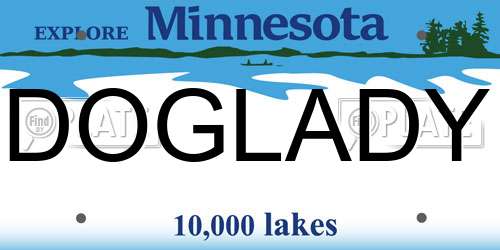DOGLADY Minnesota License Plate
