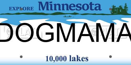 DOGMAMA Minnesota License Plate