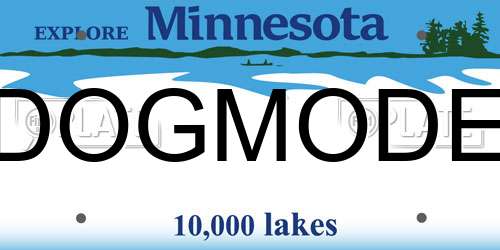 DOGMODE Minnesota License Plate