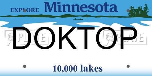 DOKTOP Minnesota License Plate