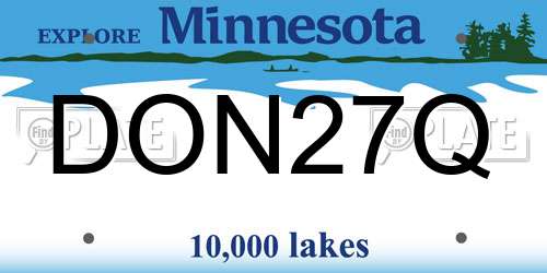 DON27Q Minnesota License Plate