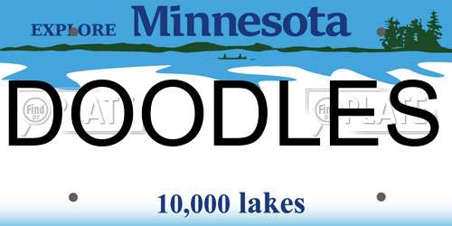 DOODLES Minnesota License Plate