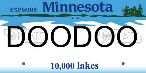 DOODOO Minnesota License Plate
