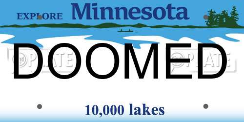 DOOMED Minnesota License Plate