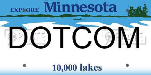 DOTCOM Minnesota License Plate