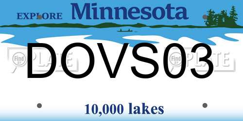 DOVS03 Minnesota License Plate