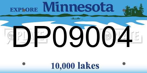 DP09004 Minnesota License Plate