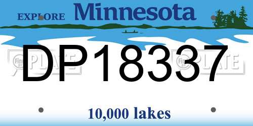 DP18337 Minnesota License Plate