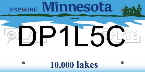 DP1L5C Minnesota License Plate