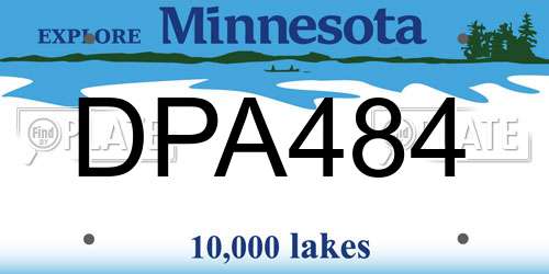 DPA484 Minnesota License Plate