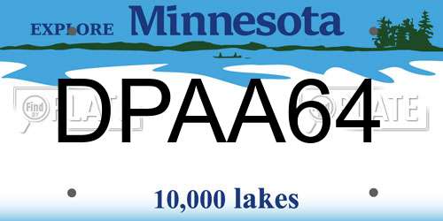 DPAA64 Minnesota License Plate