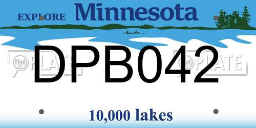 DPB042 Minnesota License Plate