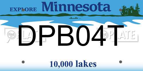 DPB04T Minnesota License Plate