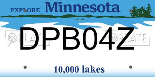 DPB04Z Minnesota License Plate