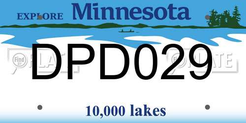 DPD029 Minnesota License Plate