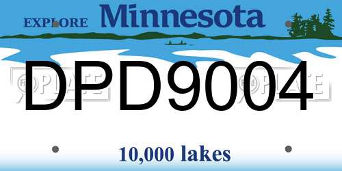 DPD9004 Minnesota License Plate