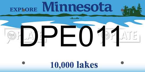 DPE011 Minnesota License Plate
