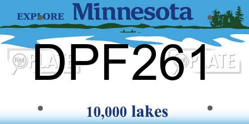 DPF261 Minnesota License Plate