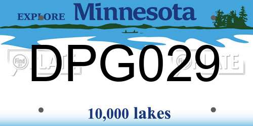 DPG029 Minnesota License Plate