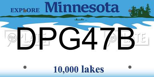 DPG47B Minnesota License Plate