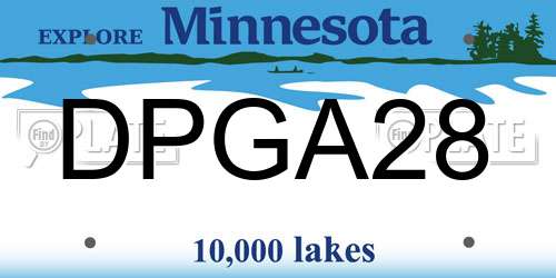 DPGA28 Minnesota License Plate