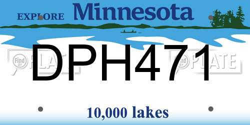 DPH471 Minnesota License Plate