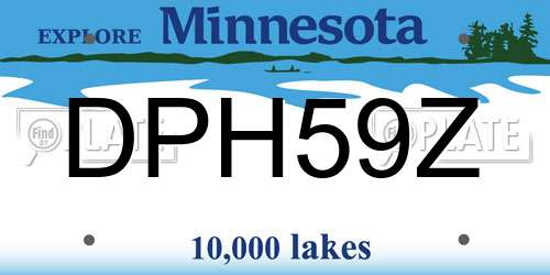 DPH59Z Minnesota License Plate