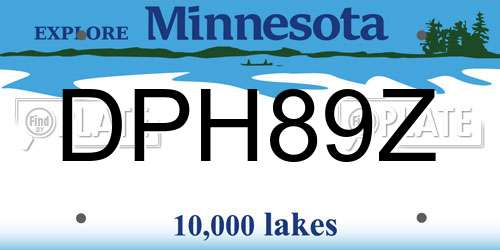 DPH89Z Minnesota License Plate