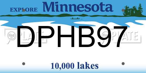 DPHB97 Minnesota License Plate