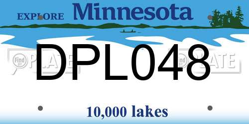 DPL048 Minnesota License Plate