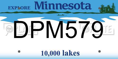 DPM579 Minnesota License Plate