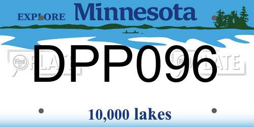 DPP096 Minnesota License Plate