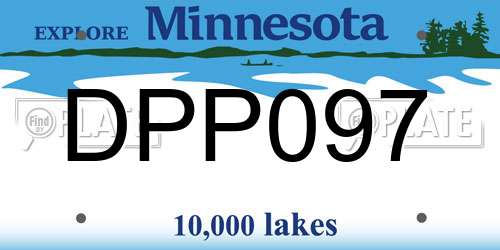 DPP097 Minnesota License Plate