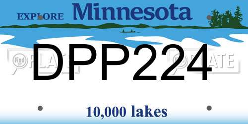 DPP224 Minnesota License Plate