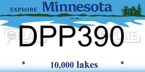 DPP390 Minnesota License Plate