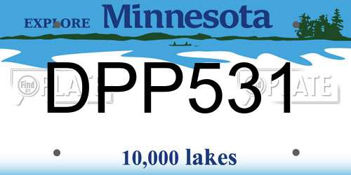 DPP531 Minnesota License Plate