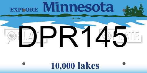 DPR145 Minnesota License Plate