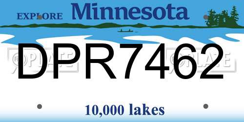 DPR7462 Minnesota License Plate