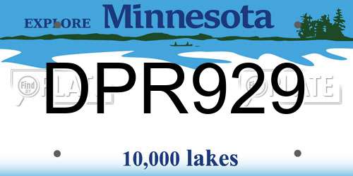 DPR929 Minnesota License Plate
