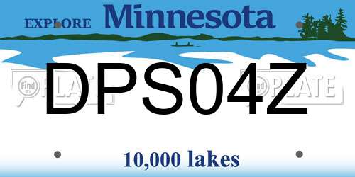 DPS04Z Minnesota License Plate
