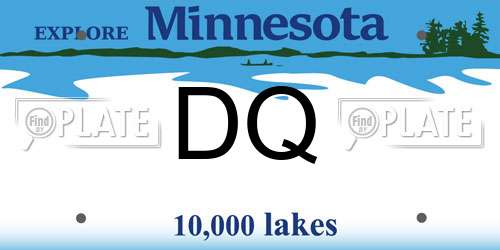 DQ Minnesota License Plate