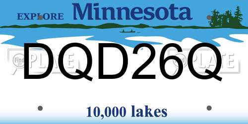 DQD26Q Minnesota License Plate