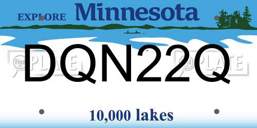DQN22Q Minnesota License Plate