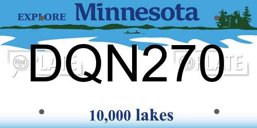 DQN270 Minnesota License Plate