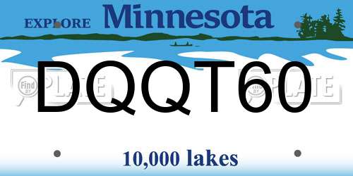 DQQT60 Minnesota License Plate