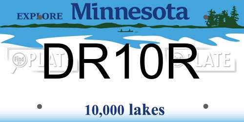 DR10R Minnesota License Plate