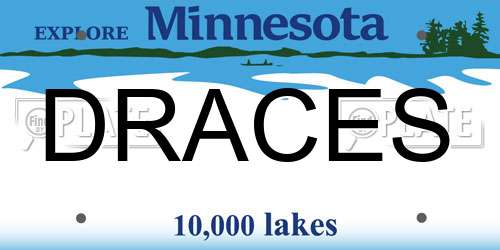 DRACES Minnesota License Plate