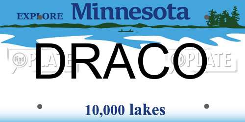 DRACO Minnesota License Plate