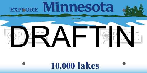 DRAFTIN Minnesota License Plate